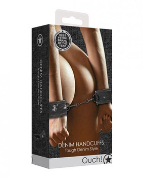 Shots Ouch Demin Handcuffs - Black Adult Sex Toy