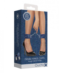 Shots Ouch Denim Ankle Cuffs - Blue Adult Toy
