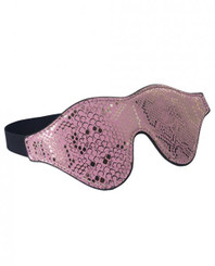 Spartacus Blindfold W/leather - Pink Snakeskin Micro Fiber Sex Toy