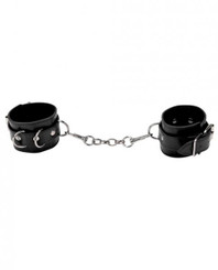 Ouch Leather Cuffs For Hand and Ankles Black by Shots Toys