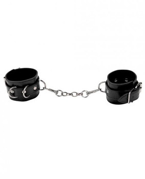 Ouch Leather Cuffs For Hand and Ankles Black by Shots Toys