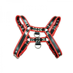 O.t.h Leather Harness - Black With Red Piping Size Large Best Sex Toy