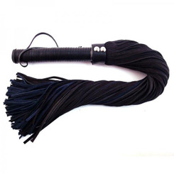 Rouge Flogger Suede Leather Handle Black Blue Best Sex Toy