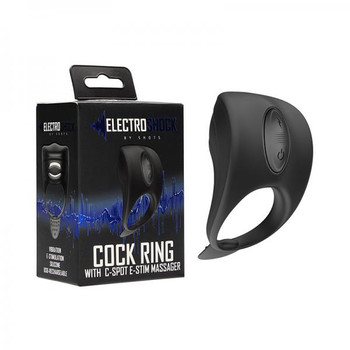 Shots Electroshock C Ring C Spot Massager Black Sex Toys