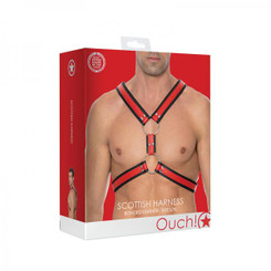 Ouch Harness Men Scott Red L/xl Best Sex Toys