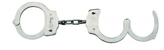 The Nickel Coated Steel Handcuffs Double Locking Sex Toy For Sale