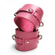 Kinklab Pink Bound Leather Ankle Cuffs Sex Toy
