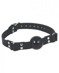 The Rubber Ball Gag 1.5 inches with Buckle Closure Black O/S Sex Toy For Sale