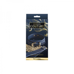 Bondage Couture Collar And Leash Blue by NS Novelties