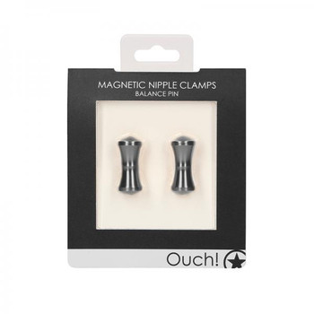 Ouch Magnetic Nipple Clamps - Balance Pin - Grey Best Sex Toy
