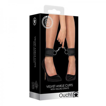 Ouch Velvet & Velcro Adjustable Ankle Cuffs Best Adult Toys