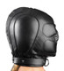 XR Brands Padded Leather Hood Medium/Large Black - Product SKU CNVXR-AC331-ML