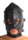 Asylum Leather Hood With Removable Blindfold And Muzzle- M/L by XR Brands - Product SKU CNVXR -AC890 -ML