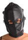 XR Brands Asylum Leather Hood With Removable Blindfold And Muzzle- M/L - Product SKU CNVXR-AC890-ML