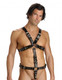 Strict Leather Body Harness With Cock Ring XL by XR Brands - Product SKU CNVXR -PH106 -XL