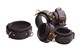 XR Brands Brown 5 Piece Locking Leather Bondage Set - Product SKU CNVXR-AE791