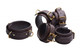 Brown 5 Piece Locking Leather Bondage Set by XR Brands - view 3