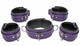 Purple 5 Piece Locking Leather Bondage Set by XR Brands - Product SKU CNVXR -AE792