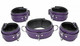 Purple 5 Piece Locking Leather Bondage Set by XR Brands - view 2