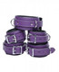 XR Brands Purple 5 Piece Locking Leather Bondage Set - Product SKU CNVXR-AE792