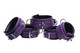 Purple 5 Piece Locking Leather Bondage Set by XR Brands - view 4