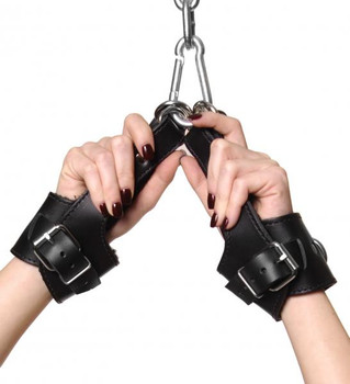 Strict Leather Fleece Lined Suspension Cuffs Black by XR Brands