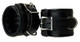 Leather Padded Premium Locking Ankle Restraints Black by XR Brands