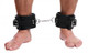 Leather Padded Premium Locking Ankle Restraints Black by XR Brands - view 3