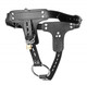 Premium Locking Leather Erection Ring And Anal Plug Harness by XR Brands - view 2