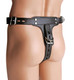 Premium Locking Leather Erection Ring And Anal Plug Harness by XR Brands - view 4