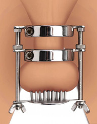 Stainless Steel Spiked CBT Testicle Stretcher And Crusher by XR Brands