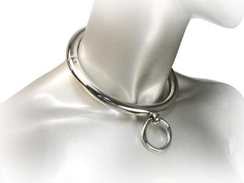 Ladies Rolled Steel Collar With Ring Best Sex Toys
