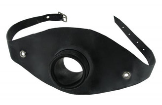 Rubber Open Mouth Piss Gag Black Bulk by XR Brands