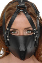 Strict Leather Face Harness Black Sex Toys