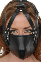 Strict Leather Face Harness Black by XR Brands