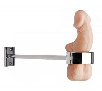Locking Mounted CBT Scrotum Cuff With Bar by XR Brands