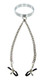 Chrome Slave Collar With Nipple Clamps S/M by XR Brands - view 2