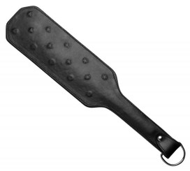 Spiked Leather Fraternity Paddle Black by XR Brands