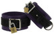 Strict Leather Purple Black Deluxe Locking Ankle Cuffs by XR Brands - view 2