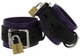 Strict Leather Purple Black Deluxe Locking Wrist Cuffs by XR Brands