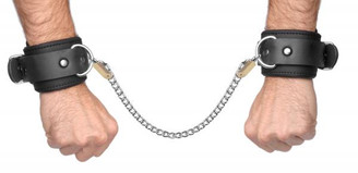 Neoprene Buckle Cuffs With Locking Chain Kit by XR Brands