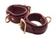 Strict Leather Burgundy Locking Wrist Cuffs by XR Brands - Product SKU CNVXR -AE798 -WRIST