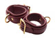 Strict Leather Burgundy Locking Wrist Cuffs by XR Brands - view 2