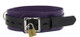 Strict Leather Deluxe Locking Collar Purple Black by XR Brands - view 2
