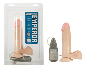 Emperor Vibrating Beige 6 inch Dildo Sex Toy