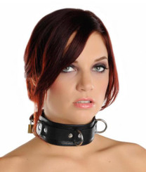 Strict Leather Deluxe Locking Collar Black by XR Brands