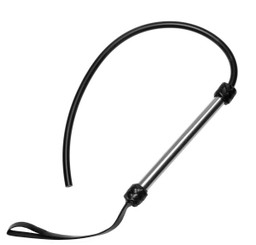 Single Tail Silicone Whip Black by XR Brands