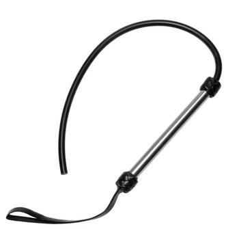 Single Tail Silicone Whip Black by XR Brands