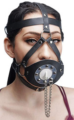 Plug Your Hole Open Mouth Head Harness Adult Toys