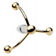 Golden Claw Head Urethral Plug Penis Jewelry Bulk by XR Brands - view 2